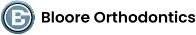 Blue circular B logo on black background